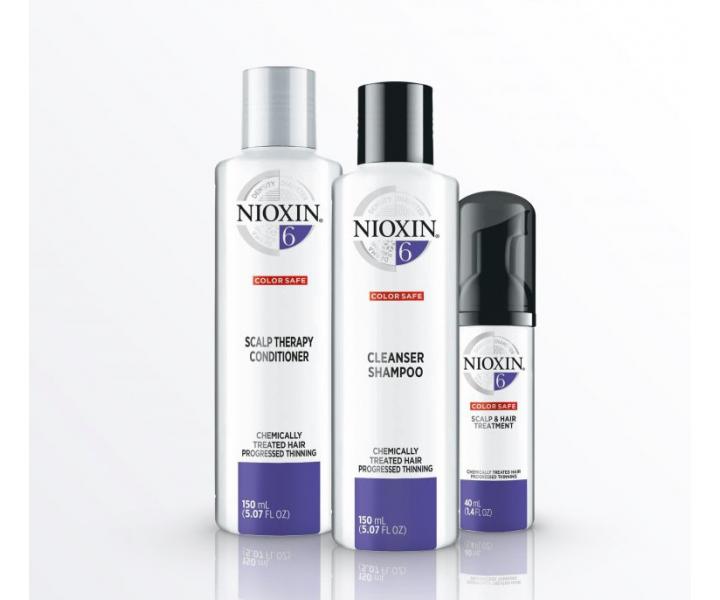 Sada pro silně řídnoucí chemicky ošetřené vlasy Nioxin System 6 Trial Kit No.6