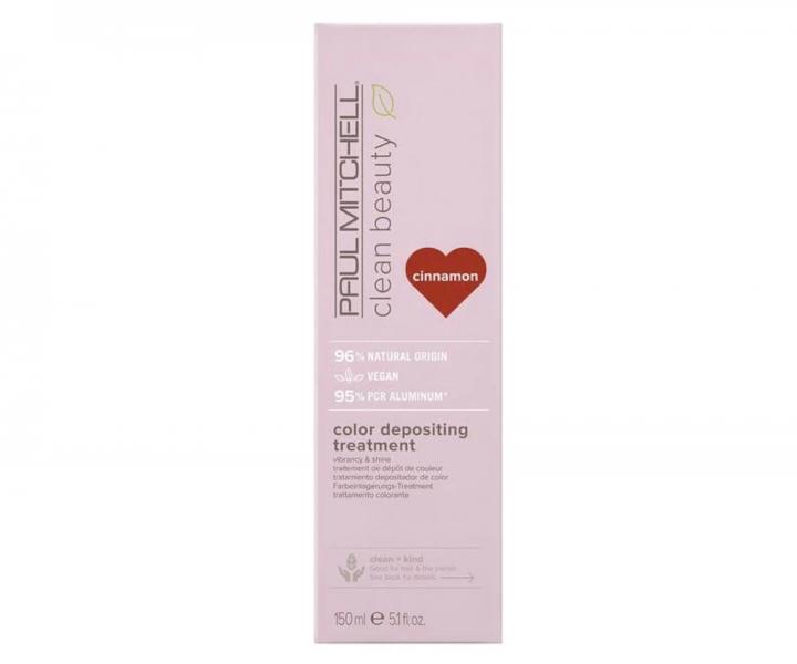 Vyživující barvicí maska Paul Mitchell Clean Beauty Color Depositing Treatment - skořicová, 150 ml