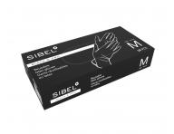 Latexové rukavice pro kadeřníky Sibel Black Pro 20 ks - M