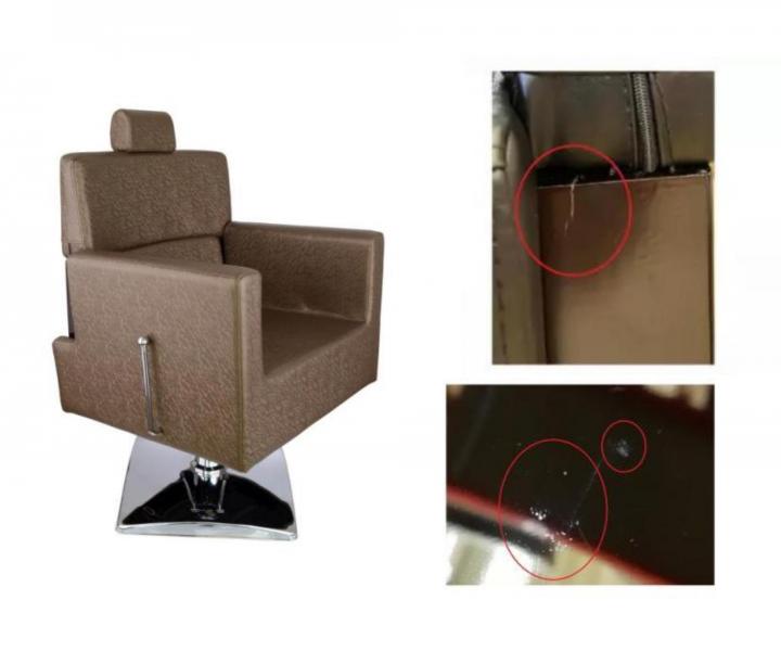 Kade�nick� barber k�eslo Detail Larry - zlatohn�d� (75) - II. jakost, od�rky d�eva, rezav� podstavec