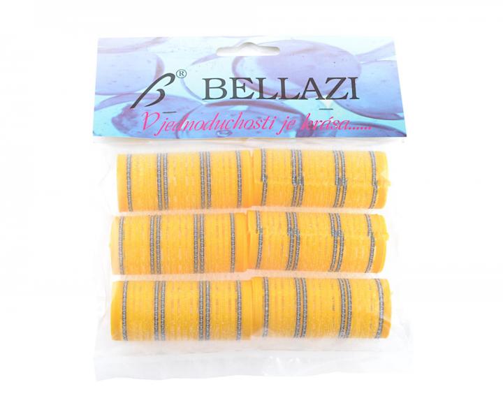 Samodržící natáčky na vlasy Bellazi Velcro pr. 22 mm - 6 ks, žluté