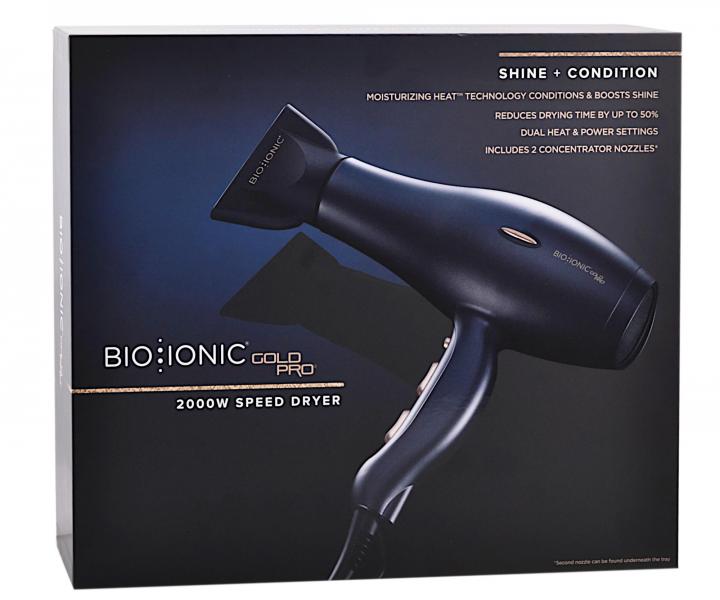 Profesionální fén na vlasy Bio Ionic GoldPro Speed Dryer - 2000 W, tmavě šedý