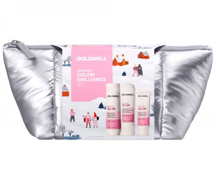 D�rkov� sada pro z��ivou barvu a lesk vlas� Goldwell Dualsenses Color Brilliance Set + kosmetick� ta�ti�ka zdarma