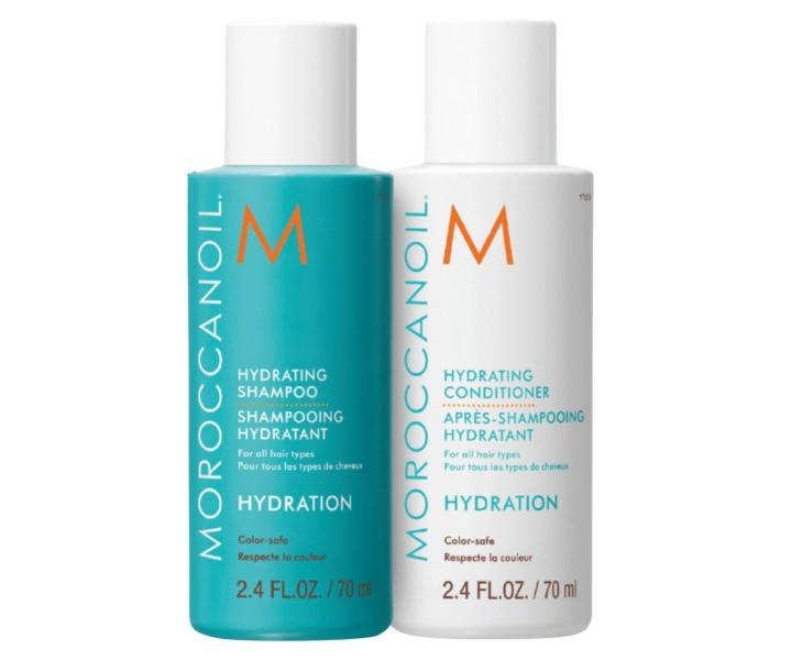Cestovn� sada pro hydrataci vlas� Moroccanoil Greetings From Hydration + kr�m na ruce a ta�ti�ka zdarma