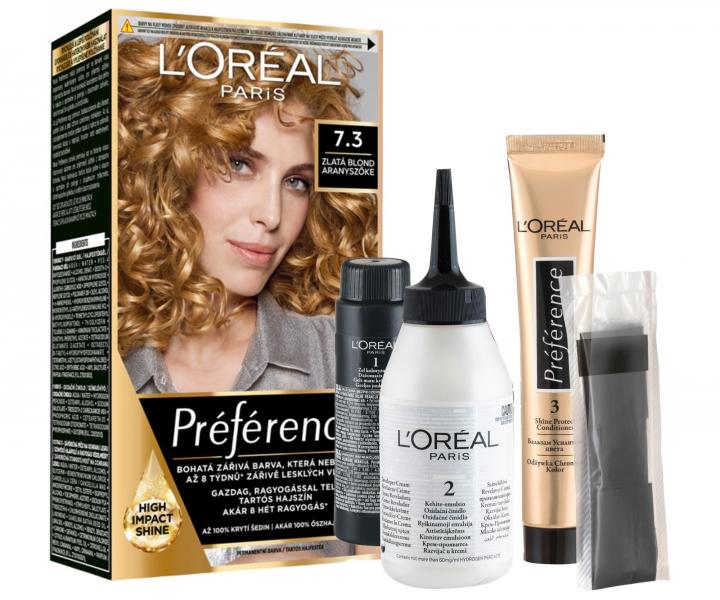 Permanentn� barva Lor�al Pr�f�rence 7.3 zlat� blond