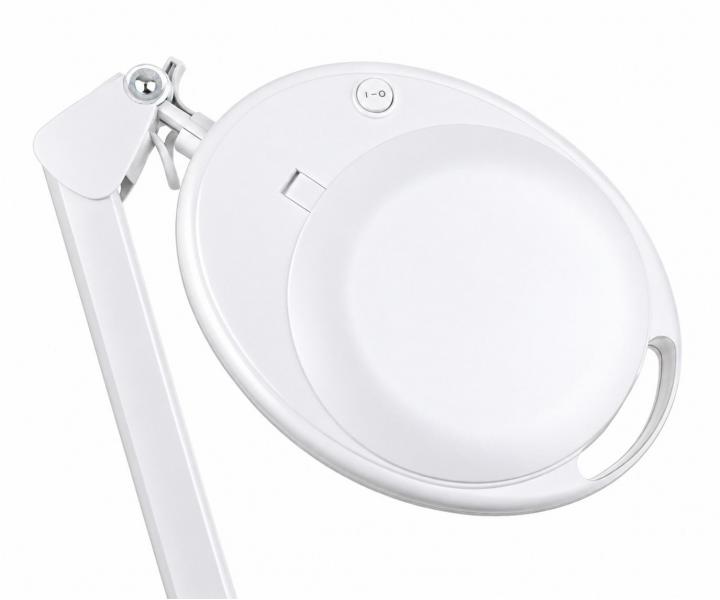 Zv�t�ovac� lupa s LED lampou na stojanu i s uchycen�m na st�l Weelko Mega+ White - 5 dioptri�