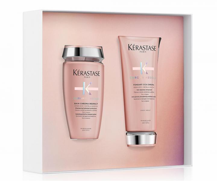 Dárková sada pro hydrataci barvených vlasů Kérastase Chroma Absolu Fondant Spring Box
