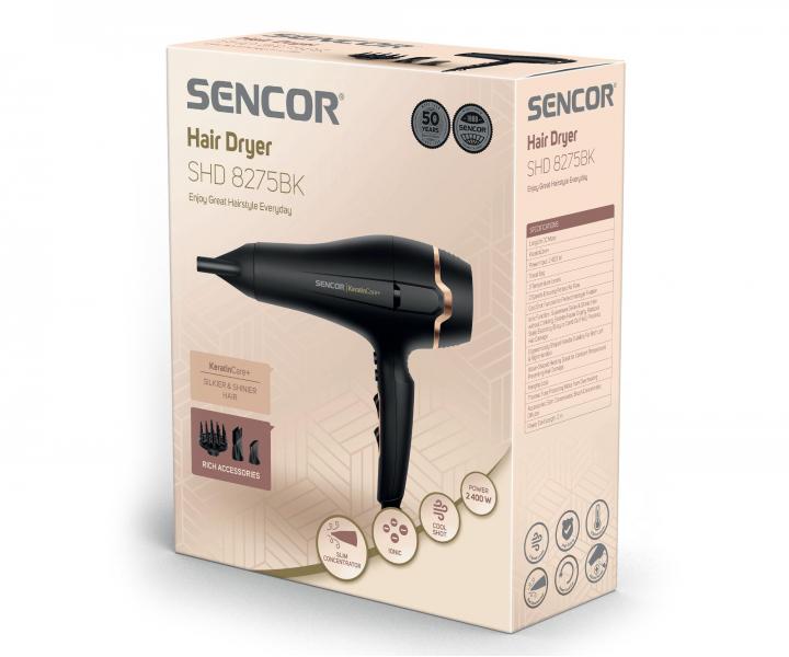 Fén na vlasy s ionizací Sencor SHD 8275BK - 2400 W