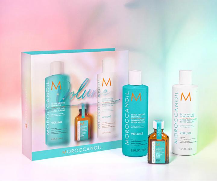 Drkov sada pro objem jemnch a oslabench vlas Moroccanoil Volume