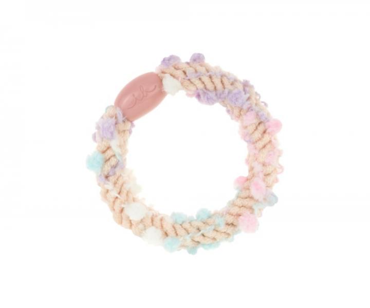 Sada ozdobných gumiček do vlasů Invisibobble Kids Twistar Pom Pom Tie - 3 ks