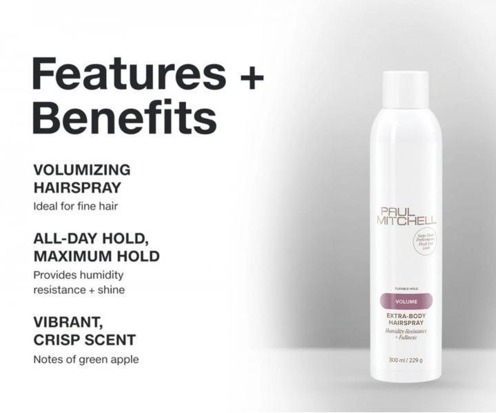 Lak pro objem vlas� se st�edn� fixac� Paul Mitchell Volume Extra-Body Hairspray - 300 ml