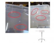 Kade�nick� odkl�dac� stolek Sibel Escort - b�l�, �tvercov� - II. jakost, po�kr�ban� pracovn� plocha, bez origin�ln�ho obalu