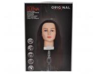 Cvičná hlava dámská s přírodními vlasy ELENA 60, Original Best Buy - hnědé 20 - 50 cm