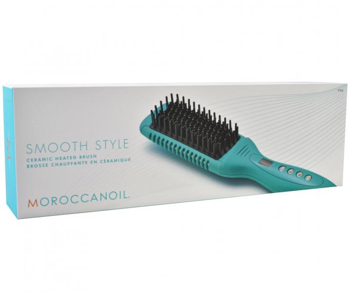 Nahřívací žehlící kartáč na vlasy Moroccanoil - tyrkysový