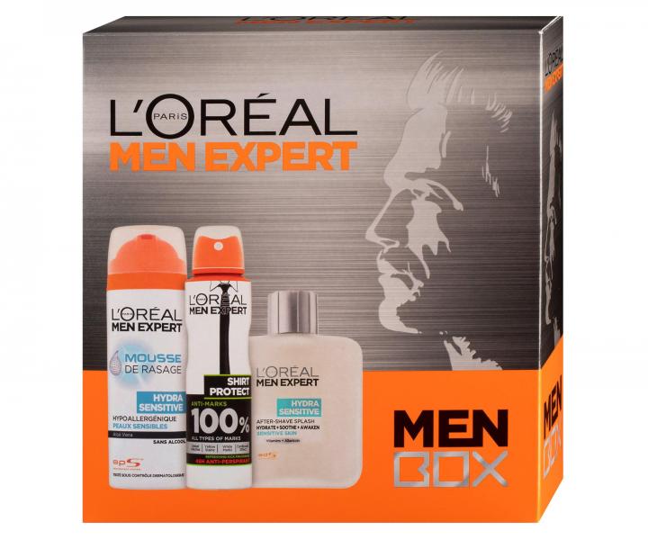 Sada pro muže Loréal Paris  - holící pěna 200 ml + antiperspirant 150 ml + voda po holení 100 ml