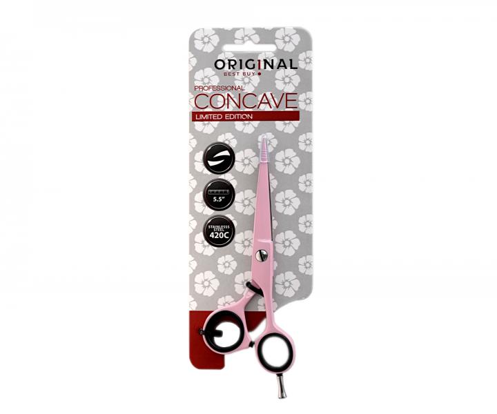 Kadeřnické nůžky Original Best Buy Professional Concave Limited Edition 5,5" - růžové