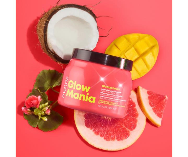 Ochranná maska pro zářivý lesk matných barvených vlasů Matrix Glow Mania - 500 ml