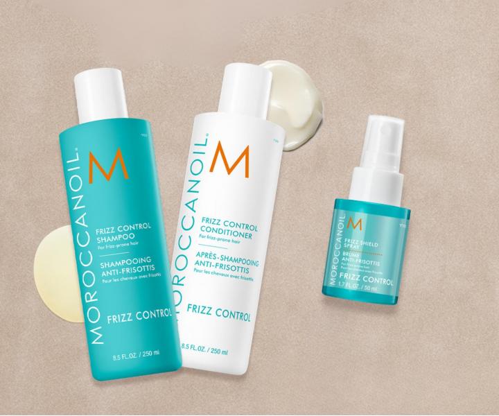 D�rkov� sada pro uhlazen� krepat�ch vlas� Moroccanoil Frizz Control Collection + sprej pro uhlazen� a ta�ti�ka zdarma