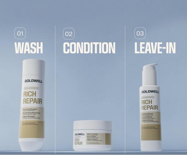 Bezoplachov� regenera�n� s�rum pro such� a po�kozen� vlasy Goldwell Dualsenses Rich Repair 6 Effects Serum - 100 ml