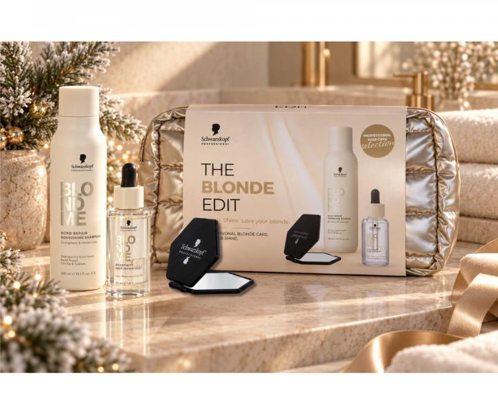 D�rkov� sada pro regeneraci a pos�len� blond vlas� Schwarzkopf Professional The Blonde Edit + kosmetick� ta�ka zdarma