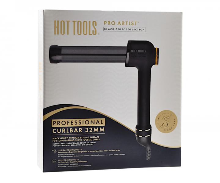 Kulma na vlasy Hot Tools Black Gold Curl Bar - 32 mm + ta�ka Hot Tools Appliance Caddy zdarma