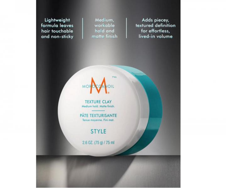 Stylingov� hl�na pro texturu vlas� Moroccanoil Style Texture Clay - 75 ml