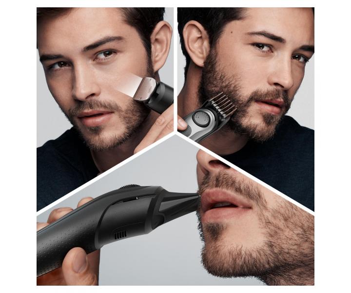 Pánský zastřihovač vlasů a vousů Braun BeardTrimmer 7 BT7320 + zdarma holící strojek Gillette