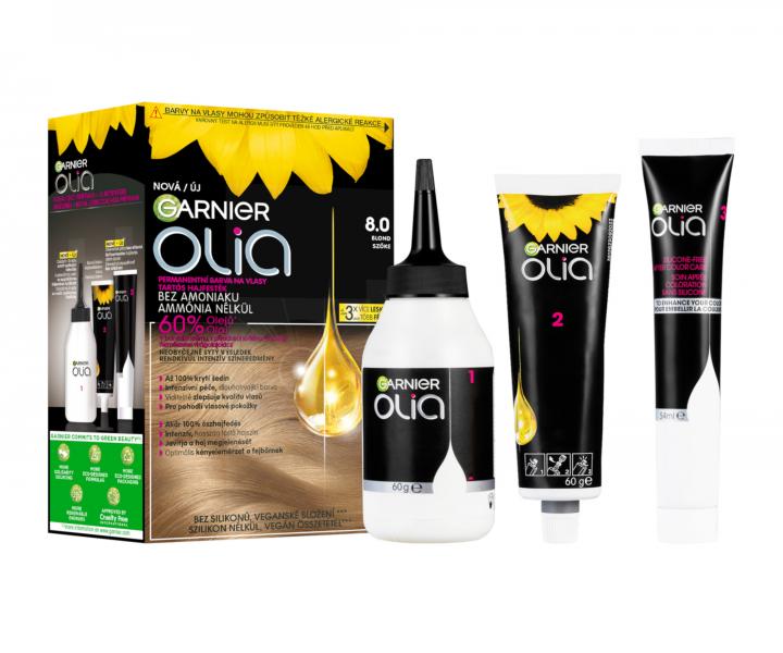 Permanentní olejová barva Garnier Olia 8.0 blond