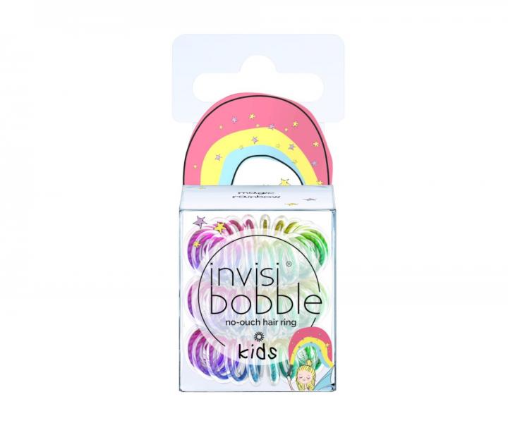 Dětská spirálová gumička do vlasů Invisibobble Kids Magic Rainbow - duhová, 3 ks