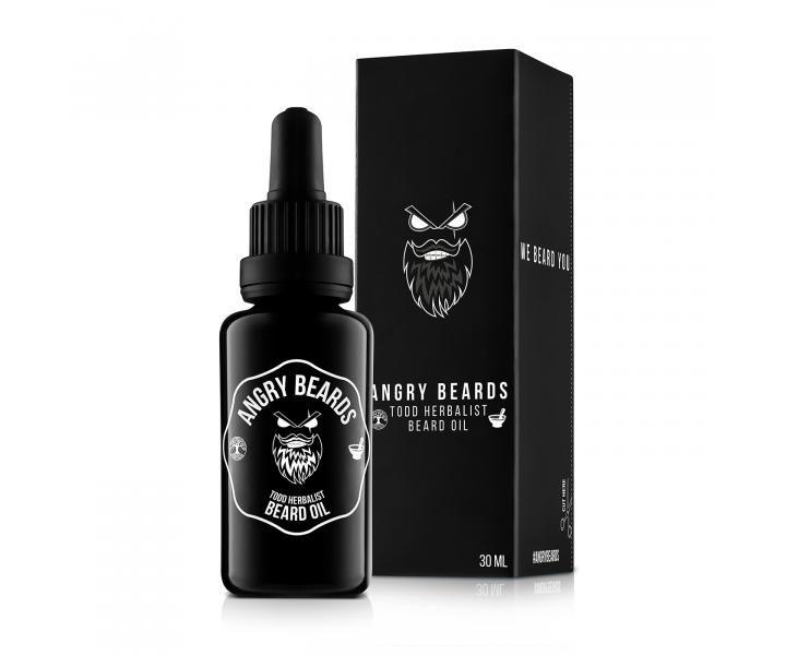 Vyživující olej na vousy Angry Beards Todd Herbalist - 30 ml
