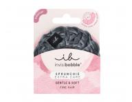 Ozdobná spirálová gumička Invisibobble Sprunchie Extra Care Soft As Silk - stříbrná