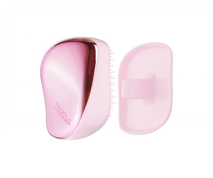Kartáč na rozčesávání vlasů Tangle Teezer Compact Styler Baby Doll Pink - metalický růžový