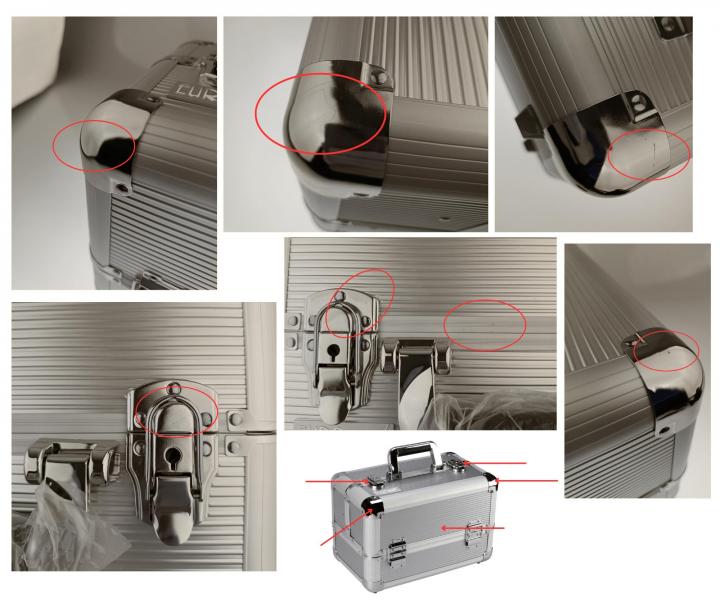 Profesion�ln� kade�nick� a kosmetick� kufr Eurostil Professional - st��brn� - II. jakost, povrchov� vady