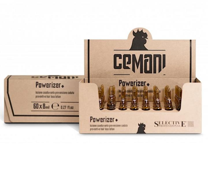 Pánské ampulky proti vypadávání vlasů Selective Professional Cemani Powerizer+ - 60x8 ml