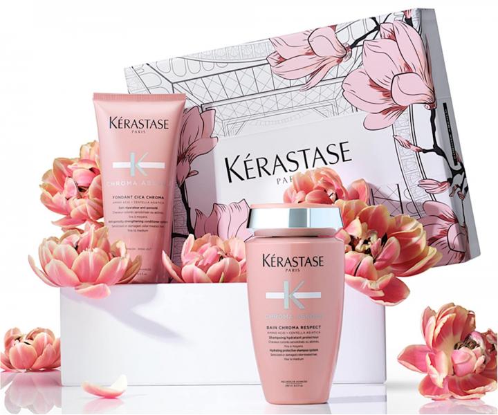 Dárková sada pro hydrataci a posílení barvených vlasů Kérastase Chroma Absolu Spring Box