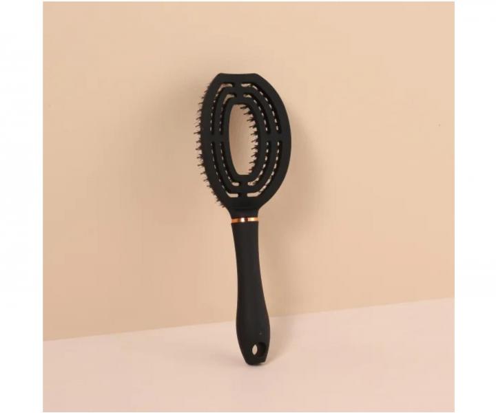 Kart�� na roz�es�v�n� a fouk�n� vlas� s kan��mi a nylonov�mi �t�tinami Sister Young Coco Hair Brush - �ern�