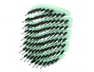 Kart�� na vlasy s kan��mi a nylonov�mi �t�tinami Sister Young Mila Pocket Hair Brush - sv�tle zelen�