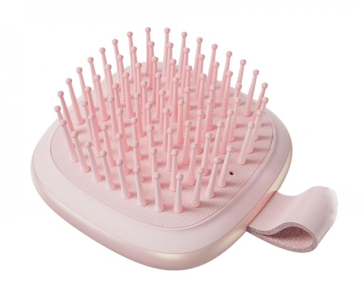 Cestovní kartáč na vlasy se zrcátkem Laifen Air Pink - růžový