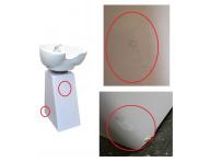 Sloupový mycí box Detail - bílý/bílý - II. jakost - oděrky na korpusu