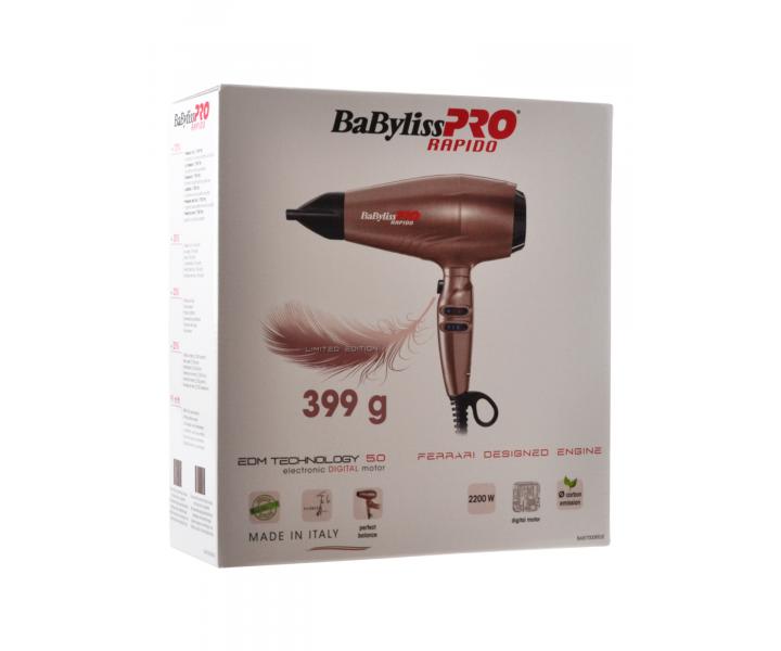 Profesionln fn na vlasy BaByliss Pro Rapido - 2200 W, rovozlat