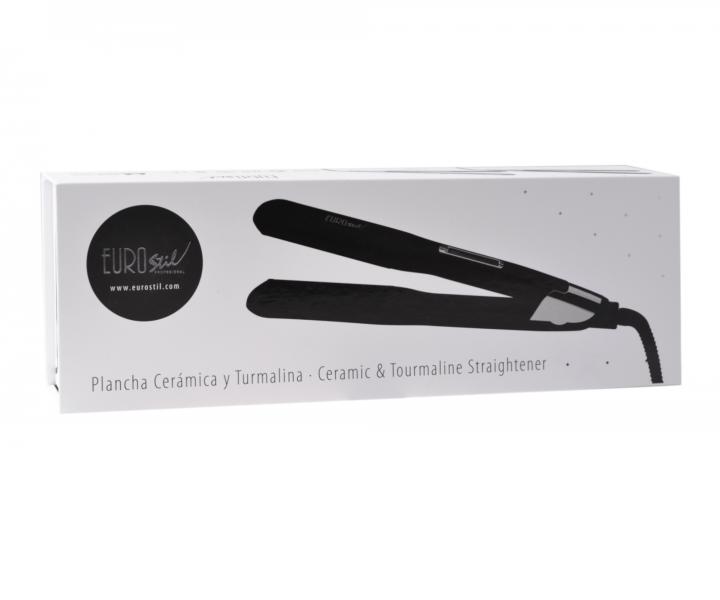 Profesionální žehlička na vlasy Eurostil Profesional Ceramic Tourmaline Straightener - černá