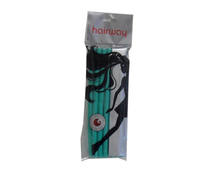 Ohebné natáčky na vlasy Hairway Flex - pr. 10 mm, zelené - 12 ks