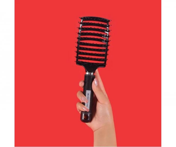 Kart�� na roz�es�v�n� a fouk�n� vlas� s kan��mi a nylonov�mi �t�tinami Sister Young Zoco Hair Brush - �ern�