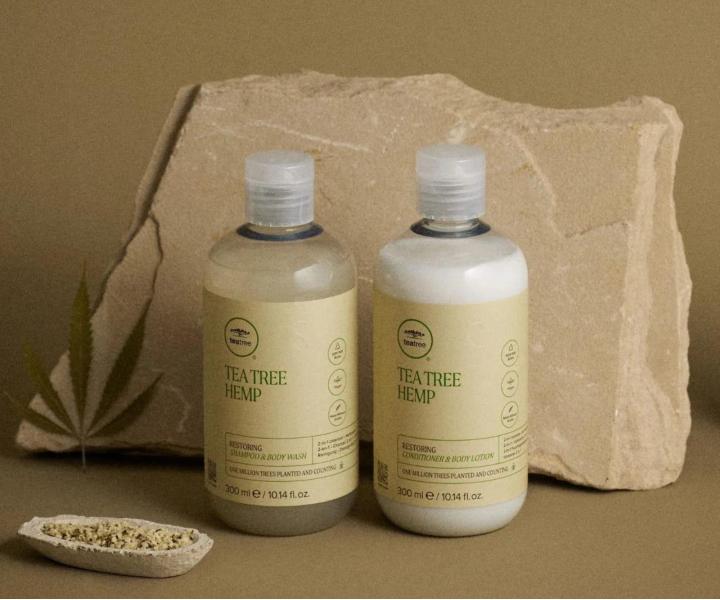 Regenerační šampon a sprchový gel s konopným olejem Paul Mitchell Tea Tree Hemp - 300 ml