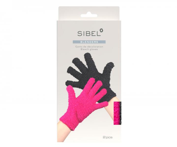 Mel�rovac� rukavice Sibel Bleach Gloves Blenders Pink & Black - 2 ks