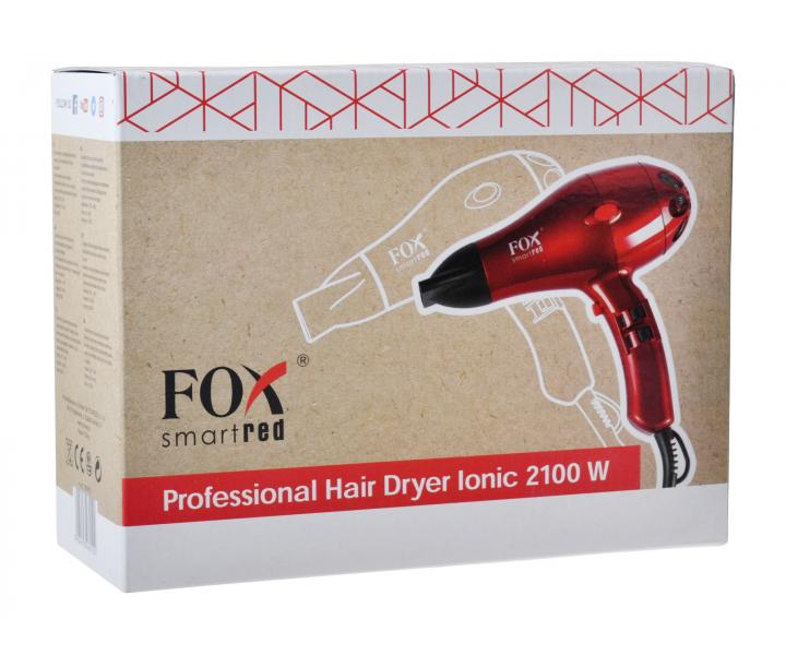 Profesionln fn na vlasy Fox Smart - 2100 W, erven