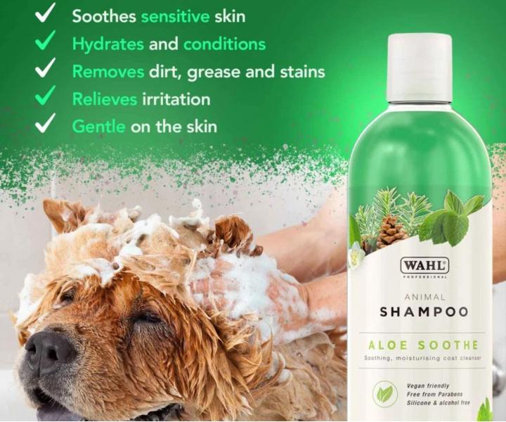 Zklid�uj�c� �ampon pro citlivou zv��ec� poko�ku Wahl Professional Animal Shampoo Aloe Soothe - 500 ml, koncentr�t
