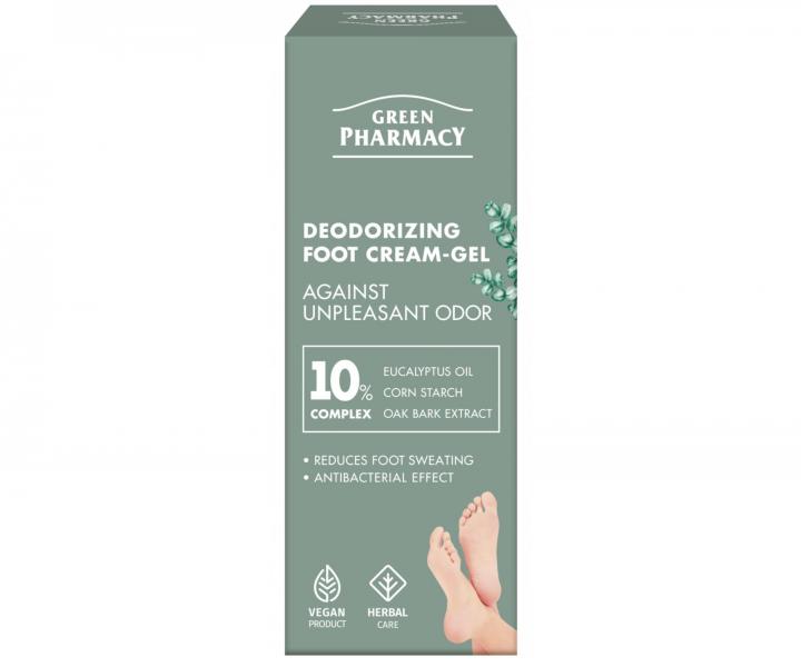Deodoran krm-gel na chodidla proti pocen Green Pharmacy Deodorizing Foot Cream-Gel - 75 ml