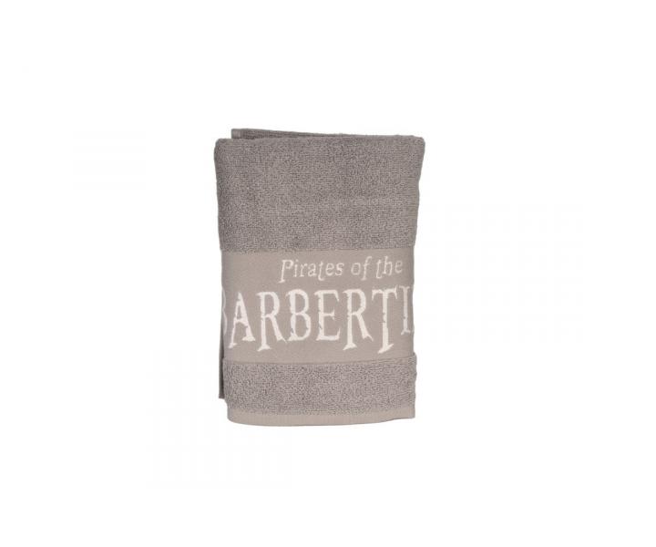 Bavlněný ručník Pirates of the Barbertime Towel With Barbertime Logo 50 x 90 cm - šedý