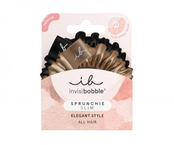 Ozdobné spirálové gumičky Invisibobble Sprunchie Slim True Golden - 2 ks